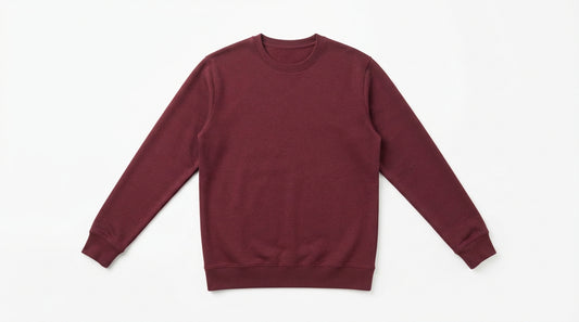 Maroon Waffle Knit Sweatshirt