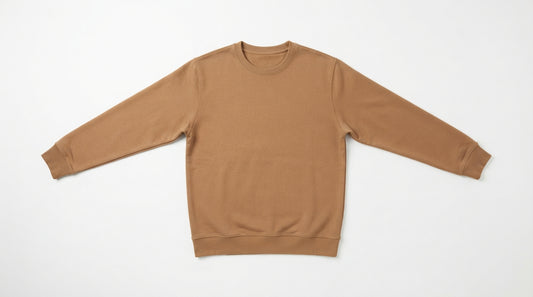 Camel Waffle Knit Sweatshirt