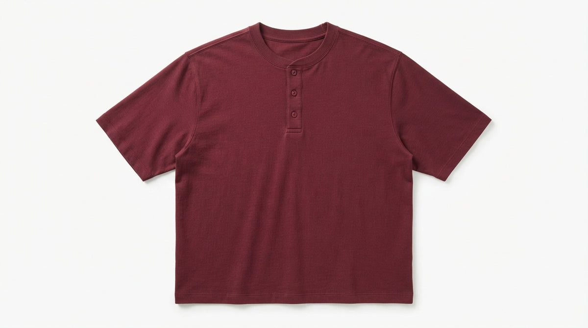 Maroon Half Sleeve Henley