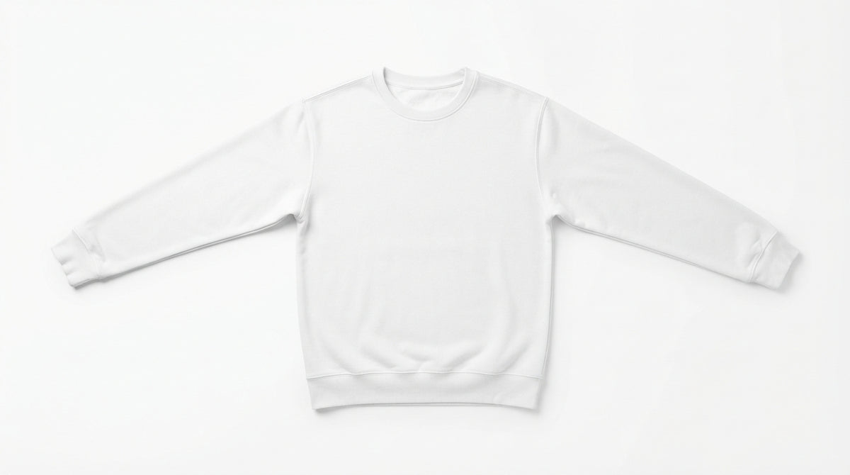 White Waffle Knit Sweatshirt
