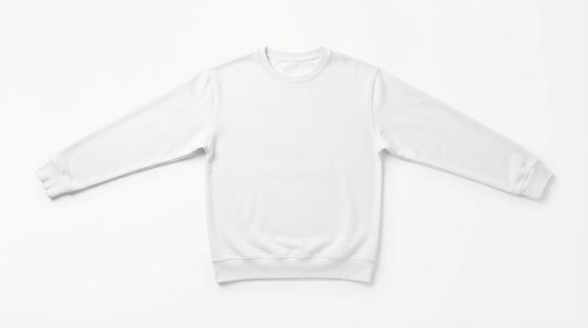 White Waffle Knit Sweatshirt