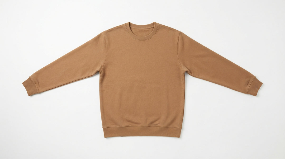 Camel Waffle Knit Sweatshirt