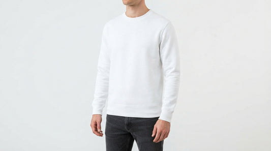 White Waffle Knit Sweatshirt