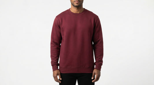 Maroon Waffle Knit Sweatshirt