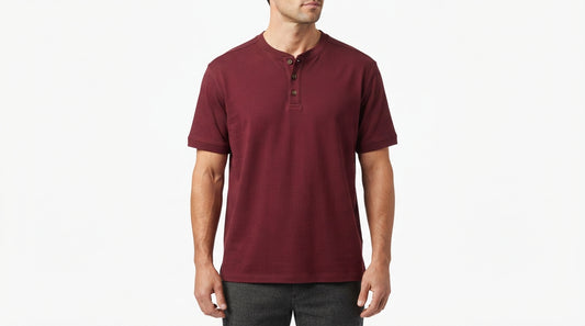 Maroon Half Sleeve Henley